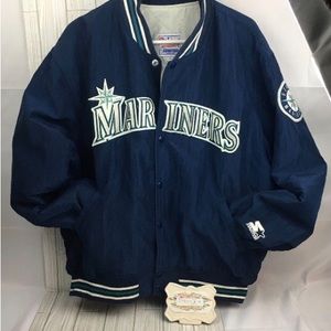 COPY - VTG 90s MLB SEATTLE MARINERS STARTER DIAMOND COLLECTION BOMBER JACKET